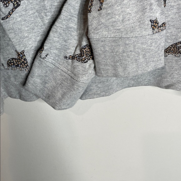 Rails | Women’s Theo Sweatshirt in Heather Grey Jaguar Print Size XL - Picture 4 of 6